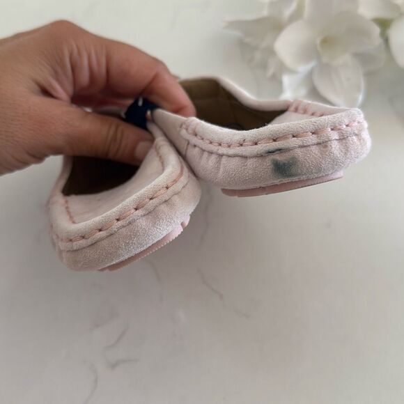 Janie and Jack Suede Driving Shoe in Little Miss Pink Size 5 Toddler - Picture 3 of 9